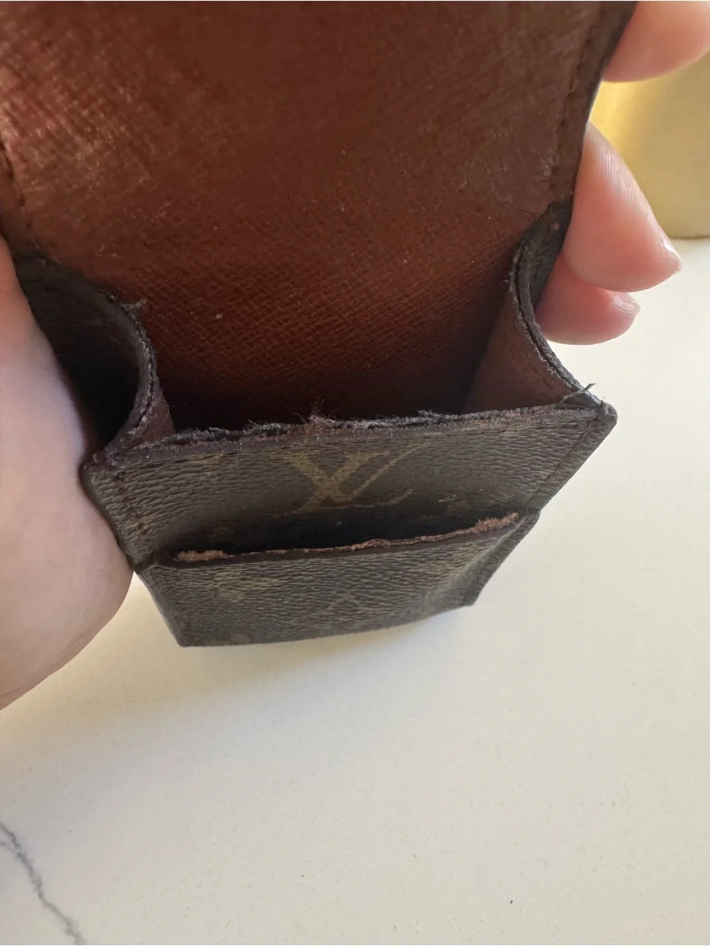 Louis Vuitton Monogram Canvas Key & Card Holder in Brown and Gold